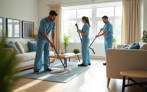 SparklePro Cleaners team at work in Manchester home